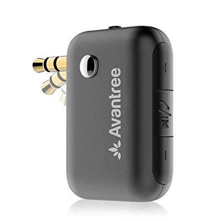 Avantree CK210 Bluetooth 4.1 Receiver for Car, Hands Free Car Kit for Hi-Fi Music Call GPS from Cell Phone to Car Stereo Audio System, Wireless 3.5mm AUX Audio Adapter, Dual Link & Voice Assistant
