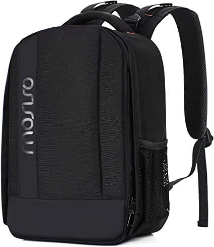 MOSISO Camera Backpack, DSLR/SLR/Mirrorless Photography Camera Case Buffer Padded Shockproof Camera Bag with Customized Modular Inserts&Tripod Holder Compatible with Canon,Nikon,Sony etc, Black