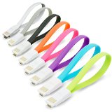 Costyle 8pcslot Colorful Magnet 07Ft Feet 85 Inch Portable Travel Flat Micro USB 20 Data Sync Charging Cable Cord For Samsung Galaxy Note 2 Galexy S4 Galaxy S3 Galaxy S2 Galaxy Nexus HTC One X One S Sensation G14 ThunderBolt Nokia N9 Lumia 920 900 Blackberry Z10 Sony Xperia Z and More -Black White Hot Pink Blue Green Orange Purple Grey