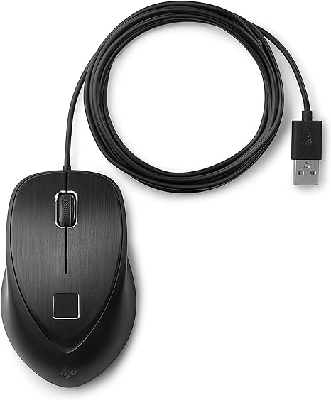 HP Fingerprint - Mouse - Laser - 3 Buttons - Wired - USB 285 G6, 295 G6, Desktop Pro 300 G6, EliteDesk 805 G6, ProBook 635, ProDesk 405 G6