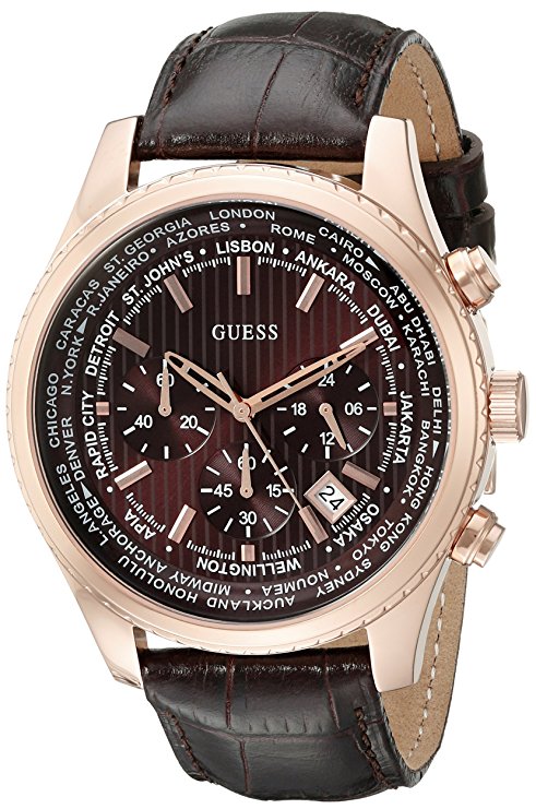 GUESS Men's U0500G3 Luscious Brown Chronograph Watch with Date Function