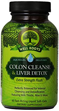 Well Roots Colon Cleanse and Liver Detox Supplement, 60 Count