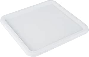 Restaurantware-LID ONLY: Met Lux Food Container Lid, 1 Square Lid For Storage Container - Containers Sold Separately, With Pull-Corner Tab, White Plastic Lid, Dishwashable, Freezable