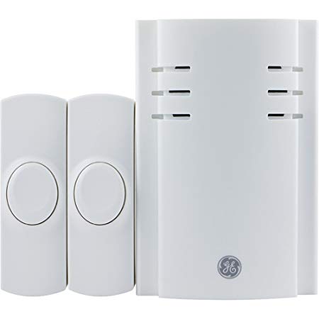 GE 19300 Wall Outlet Wireless Door Chime (White)