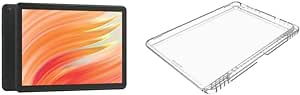 Amazon Fire HD 10 tablet, built for relaxation, 10.1" vibrant Full HD screen, octa-core processor, 3 GB RAM, latest model (2023 release), 32 GB, Black bundle with Made for Amazon Clear Case for Amazon Fire HD 10, (13th Gen, 2023 release)