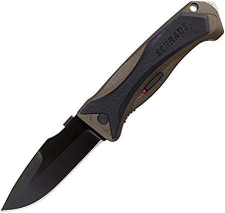 Schrade SCHA6LBR Large M.A.G.I.C. Assisted Opening Liner Lock Folding Knife, Brown