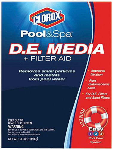 Clorox Pool&Spa 50024CLX Diatomaceous Earth Media Plus Filter Aid, 24-Pound