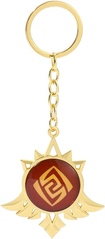 Genshin Impact Figure Vision Keychain - Game Project Luminous Pendant Keychain Cosplay Keyring Accessory
