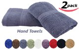 Utopia Luxury 100 Cotton Hand Towels Easy Care Ringspun Cotton for Maximum Softness and Absorbency 2-Pack - Gray 16 x 30