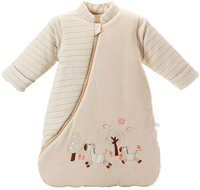 EsTong Unisex Baby Sleepsack Wearable Blanket Cotton Long Sleeve Sleeping Bag Horse/2.5 Tog M/1-2 Years
