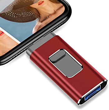 USB3.0 Flash Drive for iPhone 1000GB, iPhone Memory Stick, iPhone Photo Stick External Storage for iPhone/PC/iPad/More Devices with USB Port (1000gb RED)