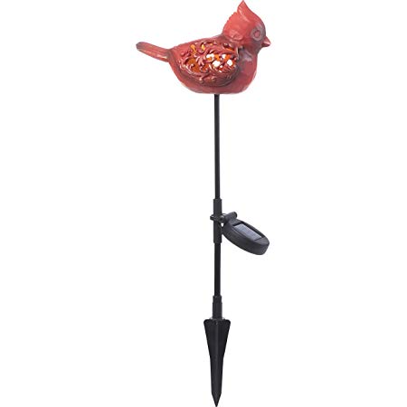 Garden Gifts by Precious Moments Red Cardinal LED Solar Garden Yard Stake 185010