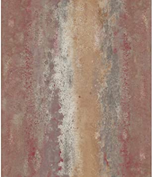 RoomMates Oxidized Metal Peel and Stick Wallpaper, Red