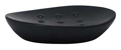 Kiera Grace Cleo Ceramic Soap Dish, Matte Charcoal