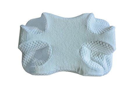 CPAP Pillow - New Memory Foam Contour Design Reduces Face & Nasal Mask Pressure, Air Leaks - 2 Head & Neck Rests For Spine Alignment & Comfort - CPAP, BiPAP & APAP Machine Stomach Back & Side Sleepers