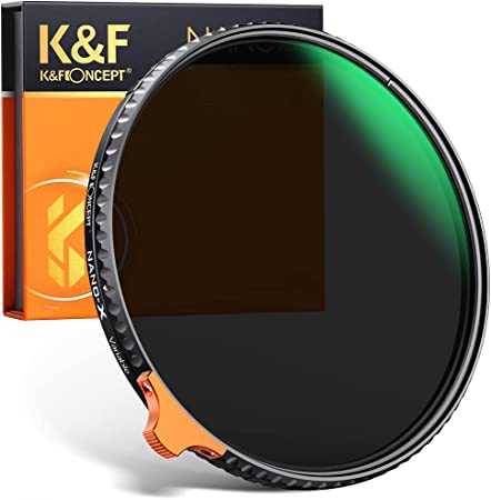 K&F Concept 55mm Variable ND Filters ND2- ND400 HD Adjustable ND2-400 Nano X Fader Neutral Density Lens Filter for DSLR Cameras