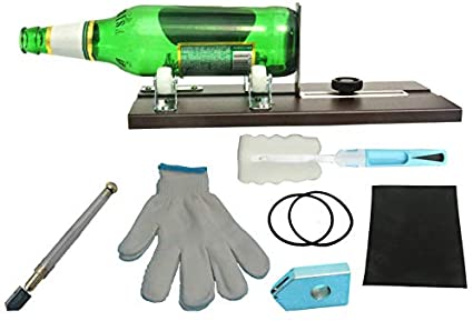 Boloniprod Glass Bottle Cutter Kit with Adjustable Track-System. Cuts Round, Oval, Square, Large, Small Bottles Bottlenecks. Easy 3-Step Process. Tool for Cutting Beer, Wine, Liquor Bottles
