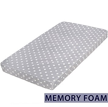 Milliard Memory Foam Crib Mattress   Waterproof Cover | Premium Hypoallergenic Toddler Bed and Next Stage Baby Mattress | 27.5"x52"x5.5"