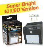 10 LED Motion Sensor Solar Light Dusk to Dawn Security Lighting For Outdoors Ideal for Walkway Garden Yard Deck Patio Fence and Outdoor