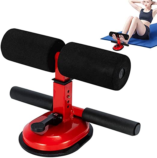 Kracie Sit up bar - self-Suction sit up equiment for Floor - Portable Adjustable sit up Bench Abdominal Muscle Toner for Home Workouts