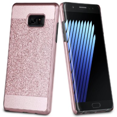 Galaxy Note7 Case, Note 7 Case, BENTOBEN Luxury Shiny Bling PC Case Sparkly Protective Cover for Samsung Galaxy Note 7, Rose Gold