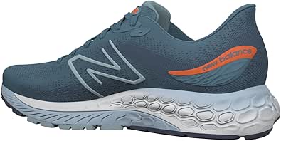 New Balance Men's Fresh Foam X 880 V12 Running Shoe, Spring Tide/Vibrant Orange/Morning Fog, 13