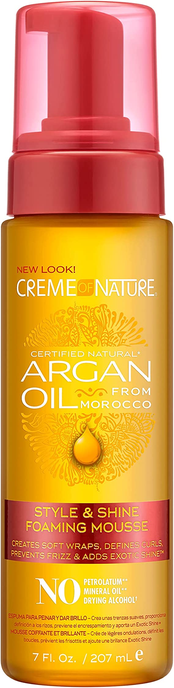 Creme of Nature Argan Oil Style and Shine Foaming Mousse, 7 Ounce