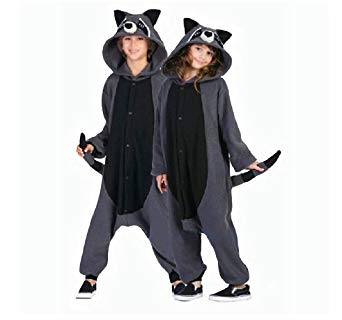 WOTOGOLD Animal Cosplay Costume Raccoon Unisex Adult Pajamas