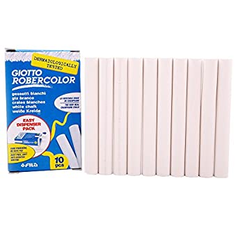 Giotto Robercolor Chalks White 10 Disposable Box