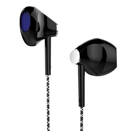 Vomercy Wired Earbuds Running Earphones Super Bass HiFi Stereo Headphones Volume Slide Controlling Built-in Mic