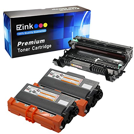 E-Z Ink (TM) Compatible Toner Cartridge Replacement For Compatible Toner Cartridge & Drum Unit Replacement For Brother TN750 TN720 & DR720 (2 Toner Cartridge & 1 Drum Unit)