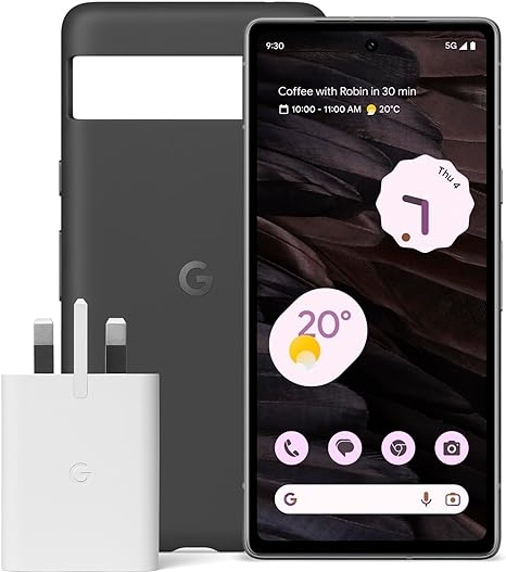 Google Pixel 7a and Pixel 30W Charger Bundle – Charcoal (Amazon Exclusive)   Pixel 7a Case – Durable Silicone Android Phone Case – Charcoal