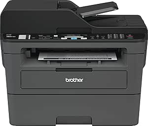 Brother mfcl2710dw – Imprimante Multifonction Laser Monochrome avec fax e Impression (30 ppm Duplex, USB 2.0, Ethernet, WiFi Direct, processeur de 600 MHz, mémoire de 64 MB) Gris