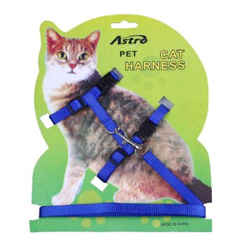 Pet Cat Lead Leash Halter Harness Kitten Nylon Strap Belt Safety Rope Adjustable Cat Dog Collar