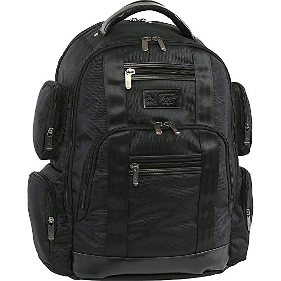 ORIGINAL PENGUIN Peterson Backpack Fits Most 15-inch Laptop and Notebook, Black, One Size