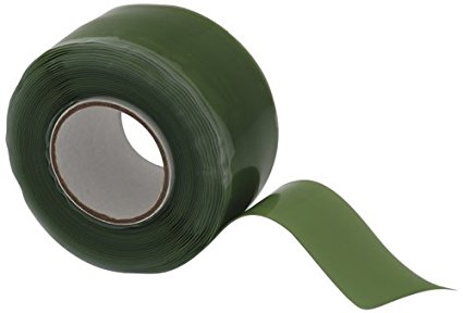 X-Treme Tape TPE-XZLGRN Silicone Rubber Self Fusing Tape, 1" x 10', Triangular, Green