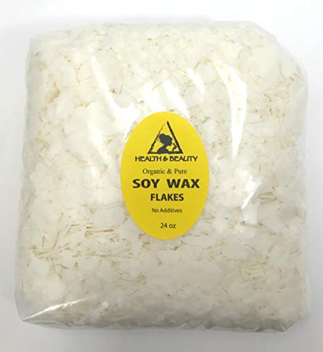 Golden Soy Akosoy Wax Flakes Golden Vegan Pastilles for Candle Making Natural 100% Pure 24 oz
