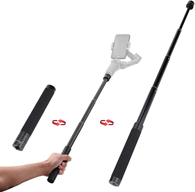 Extension Rod Pole Bar SZ_ABTO Adjustable Selfie Stick for Gimbal Stabilizer Compatible with OSMO Mobile 3 2 Action Gopro Vlog Pocket Zhiyun Smooth 4 Q2 Moza Mini S Handheld Gimbal with 1/4" Thread