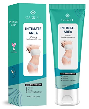 Intimate Hair Removal Cream for Women, for Unwanted Hair in Underarms, Private Parts, Pubic & Bikini Area, Painless Flawless Depilatory Cream, Sensitive Formula Suitable for All Skin Types