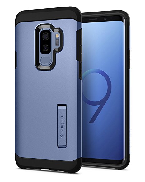 Spigen Tough Armor Galaxy S9 Plus Case with Reinforced Kickstand and Heavy Duty Protection and Air Cushion Technology for Samsung Galaxy S9 Plus (2018) - Coral Blue