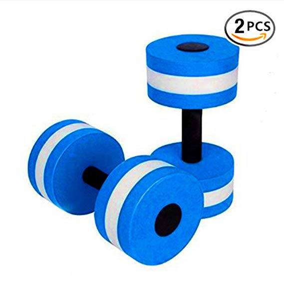 BigBoss Sports Aquatic Exercise Dumbbells Aqua Fitness Barbells Exercise Hand Bars - Set of 2 - For Water Aerobics