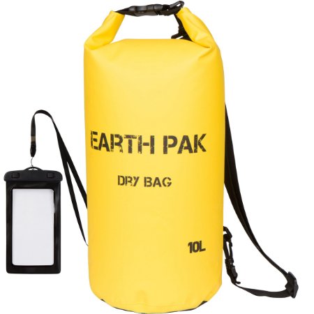 Earth Pak- Waterproof Dry Bag - Roll Top Dry Compression Sack Keeps Gear Dry for Kayaking, Beach, Rafting, Boating, Hiking, Camping and Fishing