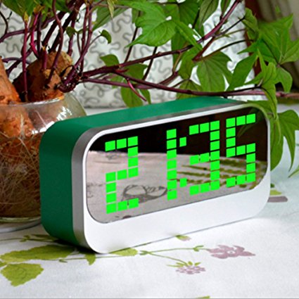 KINGEAR 8802 LED Digital Alarm Clock-Green