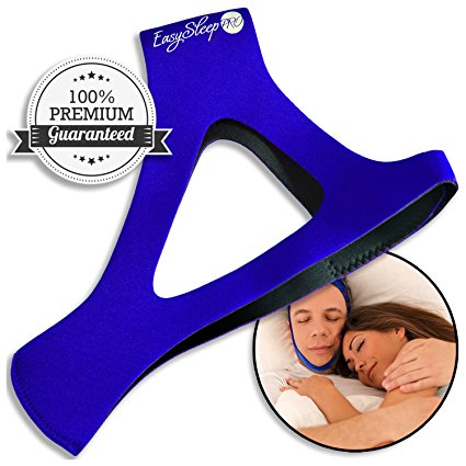 EasySleep Pro Large Adjustable Stop Snoring Chin Strap (Blue)