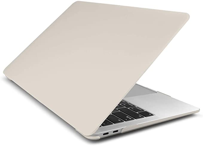 Dongke MacBook Air 13 inch Case 2020 2019 2018 Release Model: A2179/A1932, Rubberized Frosted Matte Hard Shell Cover Case for MacBook Air 13.3 inch with Retina Display Touch ID - Stone