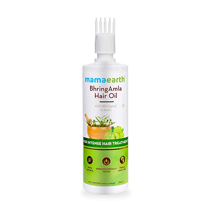 Mamaearth BhringAmla Hair Oil with Bhringraj & Amla for Intense Hair Treatment – 250ml