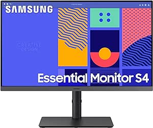 SAMSUNG 27-Inch S43GC Series Business Essential Computer Monitor, IPS Panel, Height Adjustable Stand, Triple Input, New DisplayPort, 100Hz, AMD FreeSync, Advanced Eye Care LS27C432GANXZA, 2024