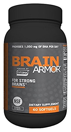 Brain Armor Life's DHA Vegan Softgel Supplement, 350 mg, 60 Count