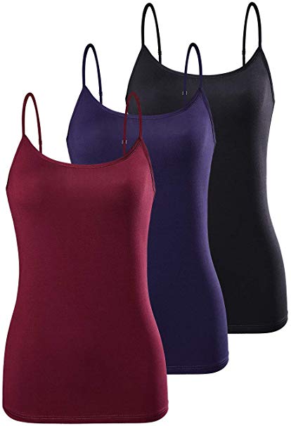 AMVELOP Adjustable Womens Camisole Spaghetti Strap Tank Top Camis