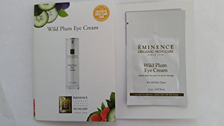 eminence Wild Plum Eye Cream Sample Set of Six Travel Size 100% Fresh Organic